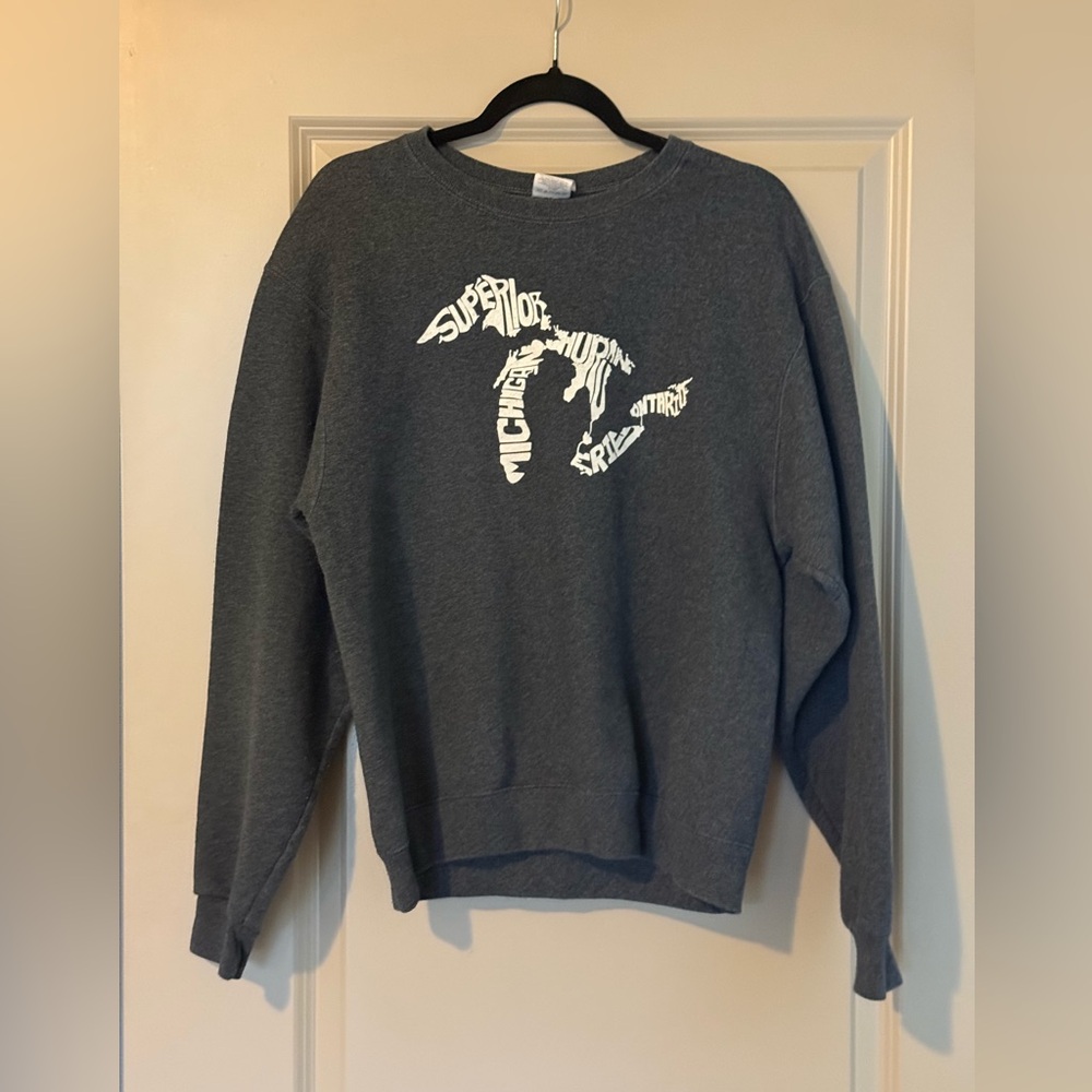 Jerzees Lake Michigan Graphic Crewneck